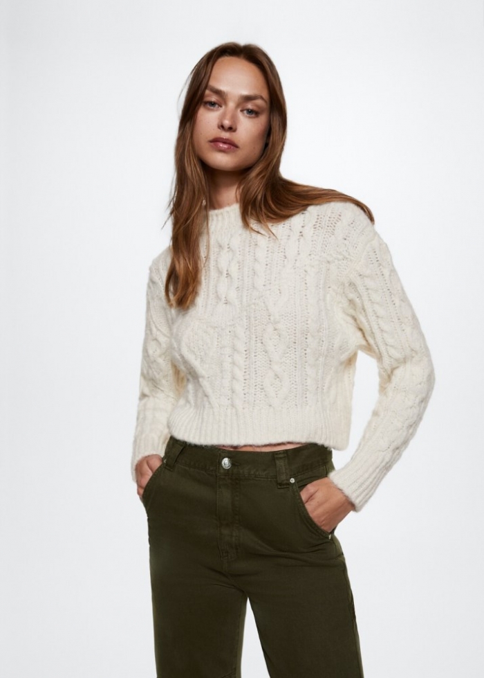 Mango Jeans cargo bolsillos - Khaki