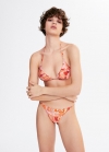 Mango Braguita bikini brasileña estampada - Naranja