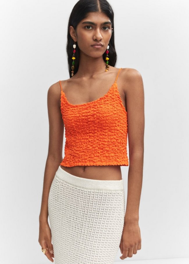 Mango Top crop textura - Naranja