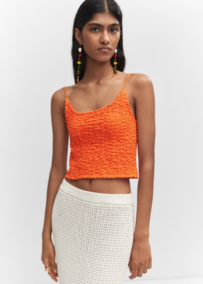 Mango Top crop textura - Naranja