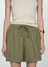 Mango Shorts fluidos lazo - Khaki
