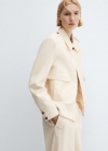 Mango Chaqueta bolsillos detalle botones - Blanco roto