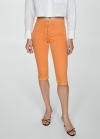Mango Jeans slim capri cremallera - Naranja