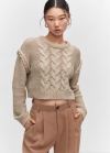 Mango Jersey punto trenzado - Beige