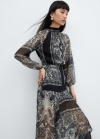 Mango Vestido bajo asimétrico - Negro