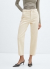 Mango Jeans slouchy tiro alto - Crudo