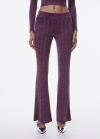 Mango Pantalón acampanado punto lúrex - Morado