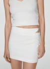 Mango Minifalda cut out hebilla - Blanco