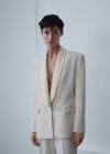 Mango Americana traje detalles satinados - Crudo