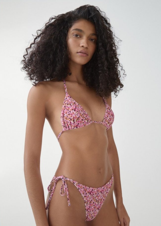 Mango Braguita bikini clásica floral - Rosa