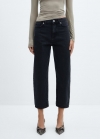 Mango Jeans slouchy tiro alto - Denim negro