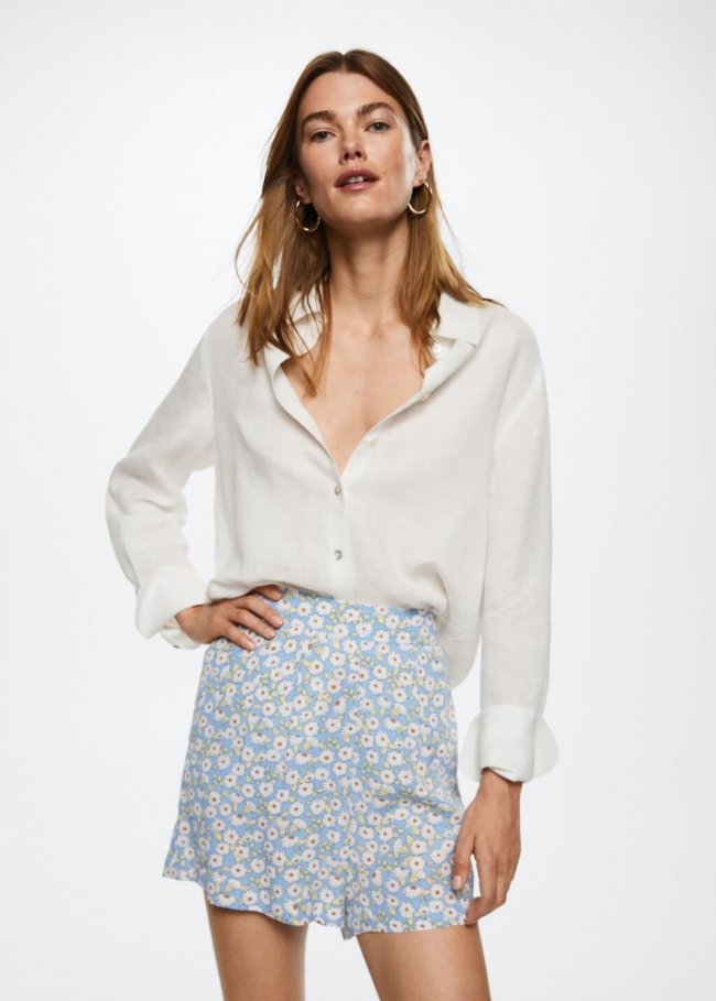 Mango Shorts estampados - Azul