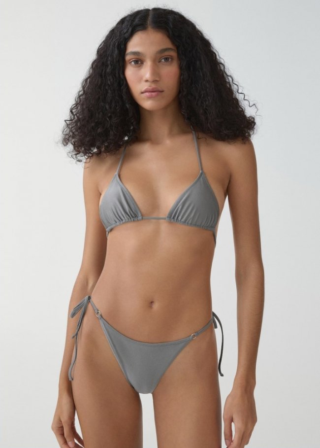 Mango Braguita bikini metalizada - Gris