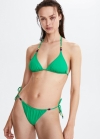 Mango Braguita bikini brasileña abalorios - Verde