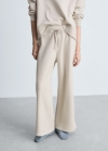 Mango Pantalón felpa algodón - Arena