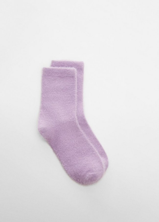 Mango Calcetines acabado suave - Lila