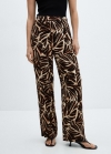 Mango Pantalón fluido estampado - Crudo