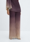 Mango Pantalón wideleg plisado - Rosa claro