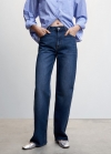Mango Jeans wideleg tiro medio - Azul oscuro