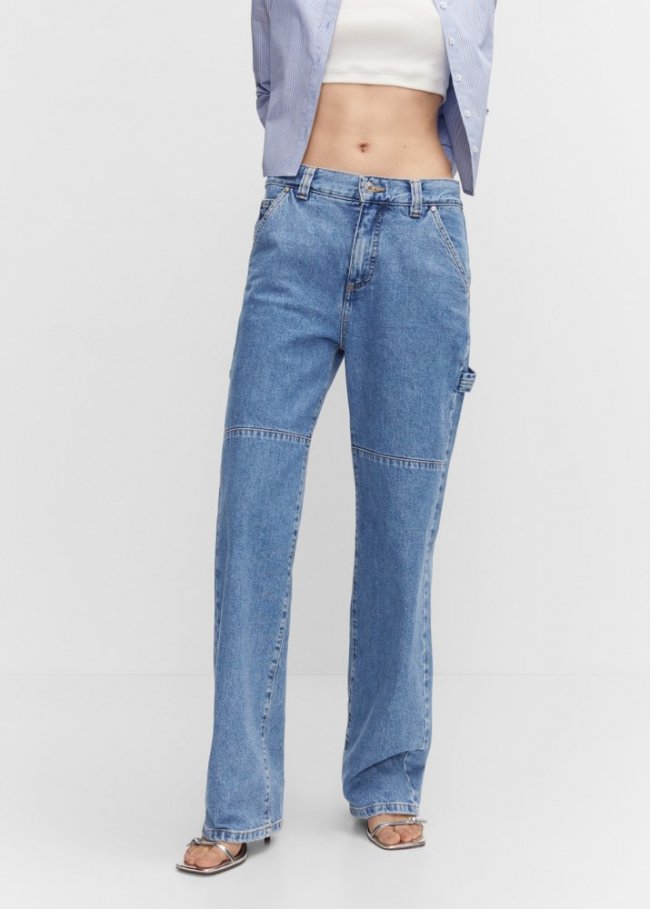 Mango Jeans cargo carpenter - Azul medio
