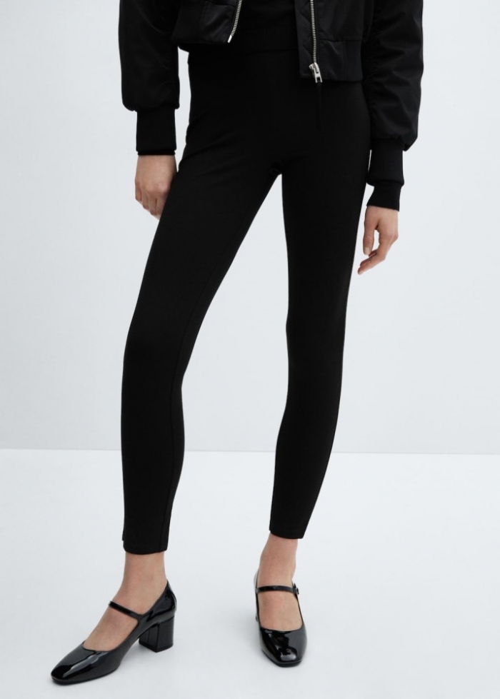 Mango Legging tiro alto - Negro