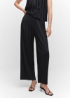 Mango Pantalón wideleg plisado - Negro
