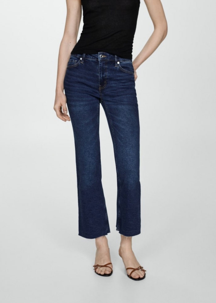 Mango Jeans Sienna flare crop - Azul oscuro