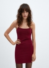 Mango Vestido tirantes lúrex - Fucsia