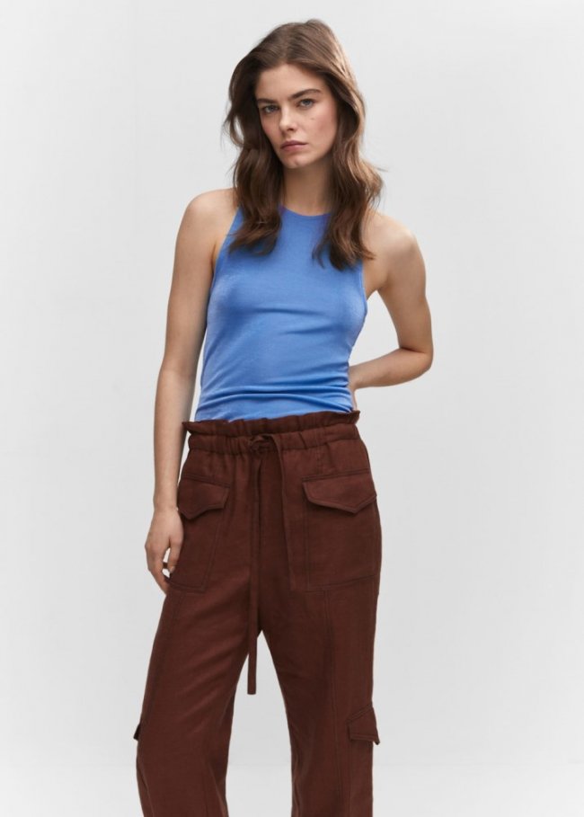 Mango Top tirantes - Azul
