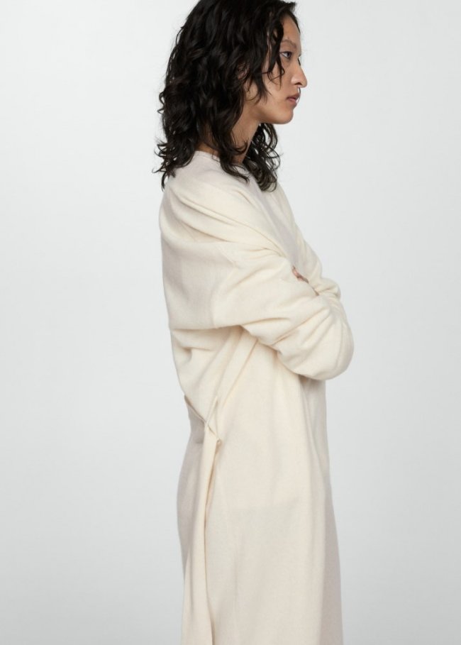 Mango Cárdigan 100% cashmere - Blanco roto