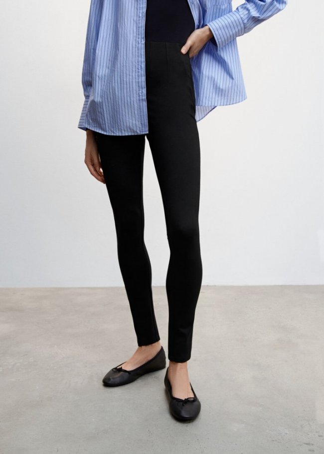Mango Leggings básicos - Negro