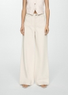Mango Jeans wideleg bolsillos - Blanco roto