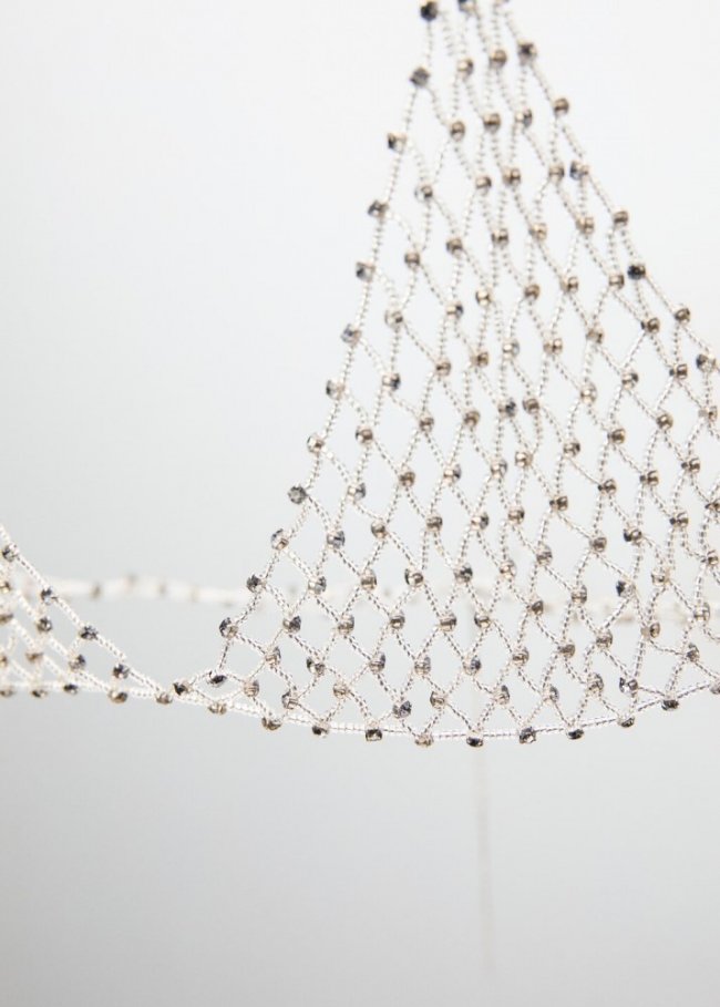 Mango Collar cuerpo cristales strass - Plata