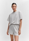 Mango Pijama corto algodón - Gris