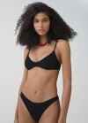 Mango Braguita bikini textura - Negro