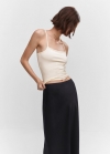 Mango Top tirantes finos - Blanco