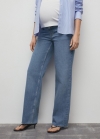 Mango Jeans wideleg premamá - Azul medio