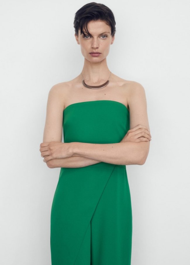 Mango Mono largo palabra de honor - Verde