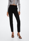 Mango Pantalón skinny crop - Negro