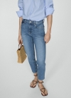 Mango Jeans Newmom confort tiro alto - Azul medio
