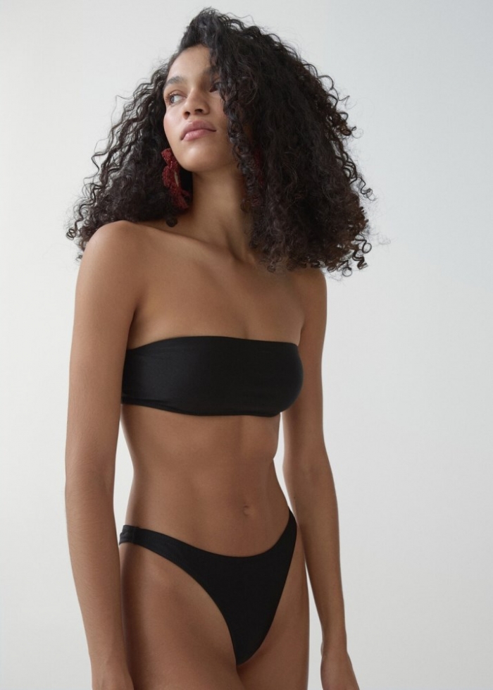 Mango Braguita bikini estilo tanga - Negro