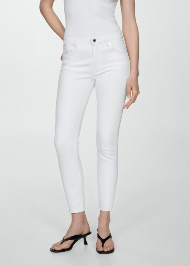 Mango Jeans skinny crop - Blanco