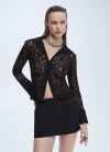 Mango Minifalda recta lana - Negro