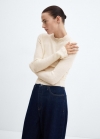 Mango Jersey punto crop - Crudo