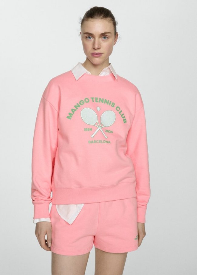 Mango Shorts punto logo - Rosa