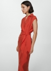 Mango Vestido modal lazo - Rojo