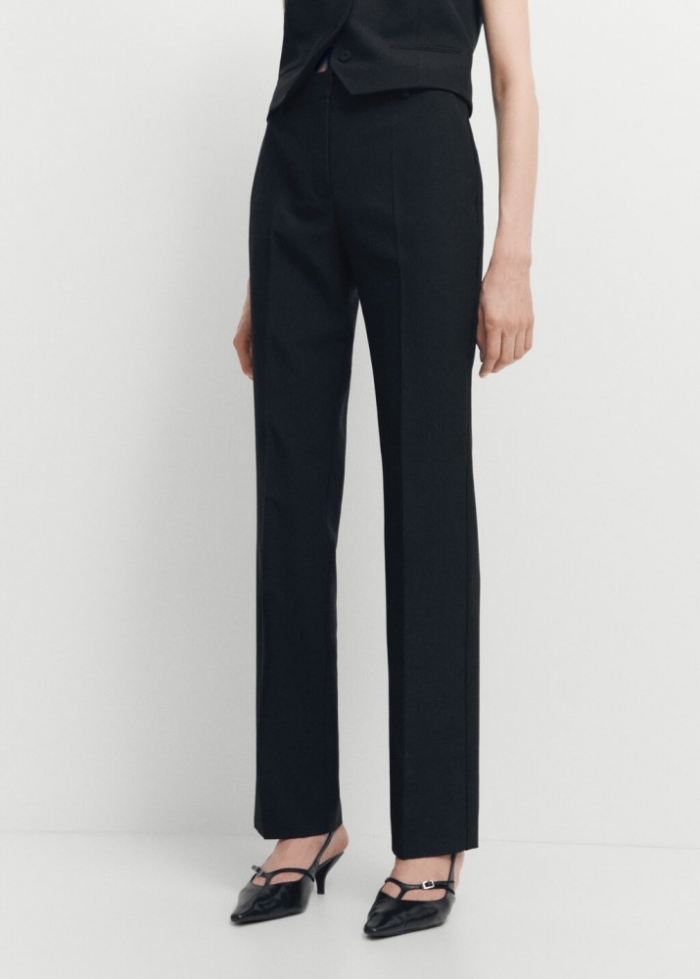 Mango Pantalón traje lana - Negro