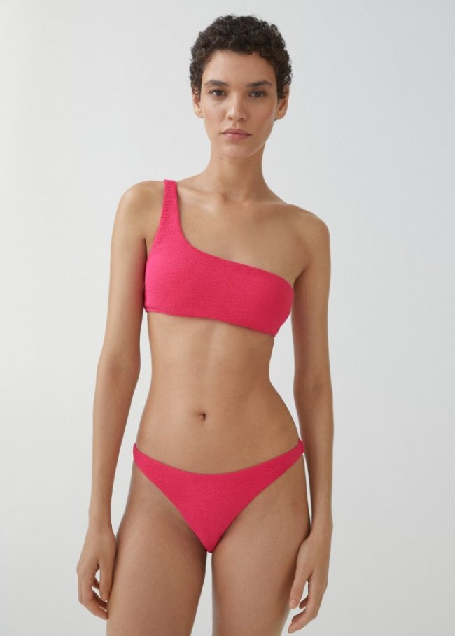 Mango Braguita bikini clásica textura - Fucsia