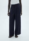 Mango Pantalón lyocell cordón ajustable - Azul marino oscuro