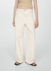 Mango Jeans wideleg loose tiro bajo - Crudo